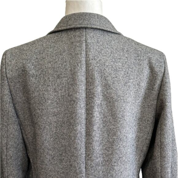 Talbots Blazer Jacket Gray Wool Blend Button Front Pockets Blazer Size 10 - Picture 6 of 12
